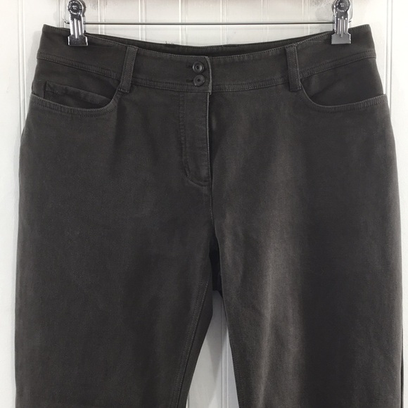 Eileen Fisher Straight Leg Pants Womens Small Gray Cotton - Picture 2 of 9